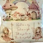 Personalised fairy pocket cushion, pillow. Would look beautiful in any little girls room. 40x40. Option to add on insert and plush