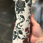 20oz tumbler vampire bite me themed with lid and straw for hot and cold drinks