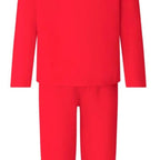 Girls children’s Red Christmas pyjamas London bear themed personalised