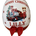 Personalised Christmas themed jumbo plastic egg