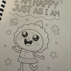 Childrens Positive Affirmations Colouring Book with Fun Characters and Inspirational Quotes for Kids