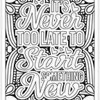 Adults Positive Affirmations Colouring Book - 21 Pages for Stress Relief and Relaxation