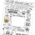 Pay what you can-Personalised Father's Day Print Gift - Customizable All About My Daddy Keepsake with Heartfelt Details