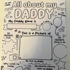 Pay what you can-Personalised Father's Day Print Gift - Customizable All About My Daddy Keepsake with Heartfelt Details