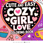 Cute and easy Cozy girl love colouring book activity pack