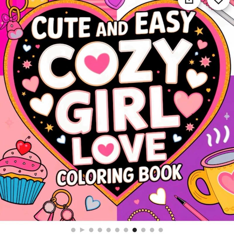 Cute and easy Cozy girl love colouring book activity pack