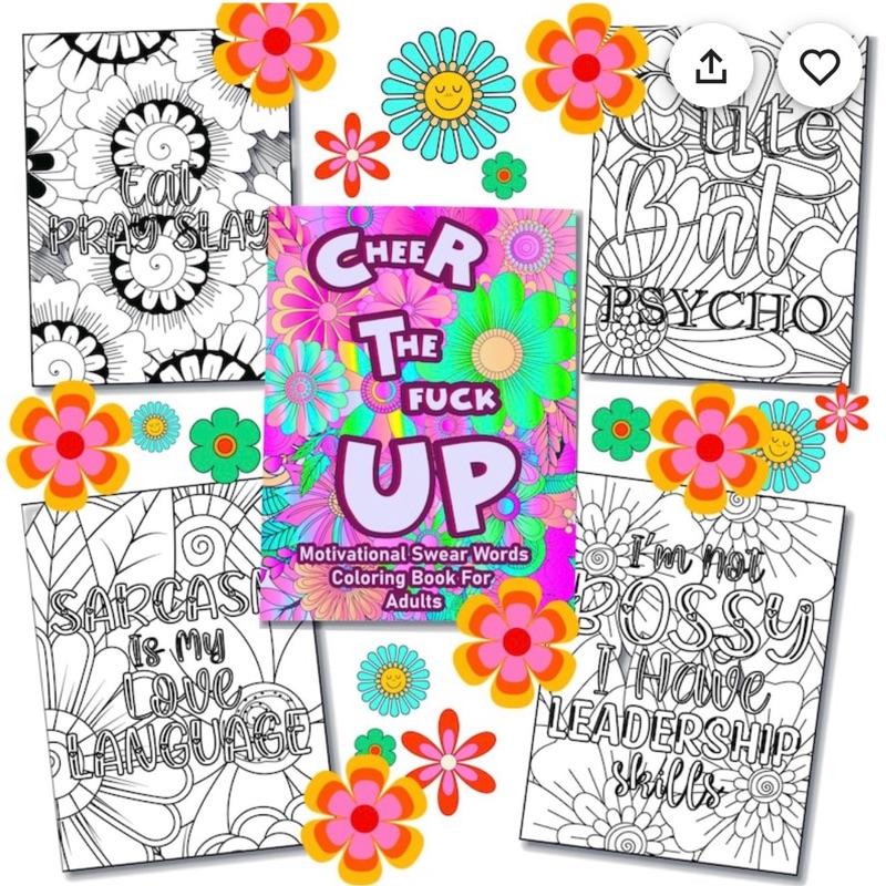Adult humour sweary colouring book