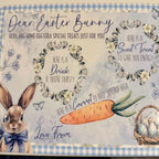 Personalised Easter treat boards to leave out for the Easter bunny. Great Easter gift gifts boys mother's day Hermione Granger