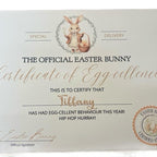 Easter certificate straight from the Easter bunny with medal