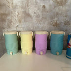 250ml slim can holders can hold the very popular drink that gives you wings. Available in 4 beautiful pastel colours and has a straw hole at the top. Can be personalised with any name by leaving a note at checkout or sending me a message once ordered.
