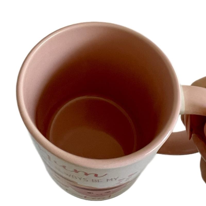 Mum Mug Pink and White with Pink Inside & Handle Best mum Design for a Drinkware Cup Ceramic mug Reusable Washable Reuse Coffee