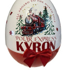 Red 16 inch jumbo Christmas train themed egg-perfect for filling with Christmas gifts