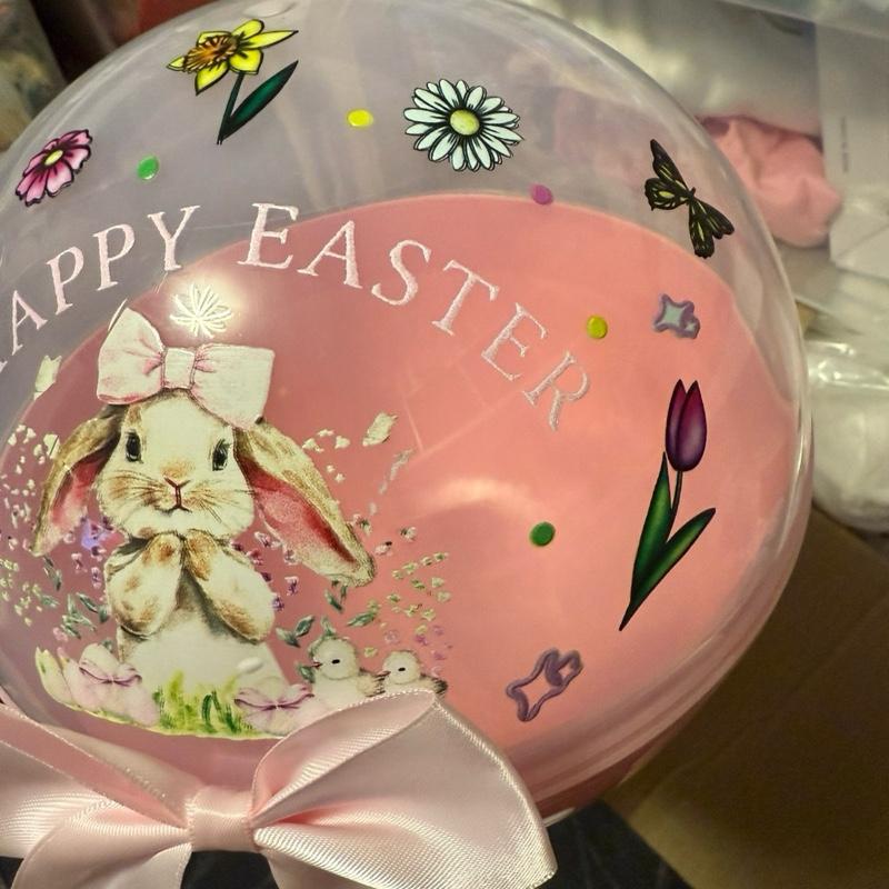 Giant fillable Easter themed plastic lollipop in pink or blue-not filled Gift, organiser. Easter, birthday or valentines gift