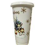 Christmas personalised cold cup with lid and straw Bottle Drinkware Water Bottles Reusable Portable Tumbler Washable Mug