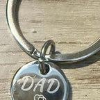 Dad sliver keyring with a small dad charm on perfect for Father’s Day, a gift to your dad, men’s gift, gifts for dads, Father’s Day gifts