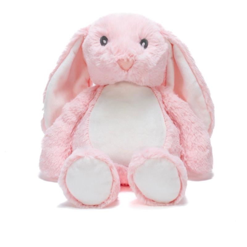 Soft Plush Bunny Personalised with Name and Bunny Picture Added to Stomach Perfect First Easter Gift for Kids
