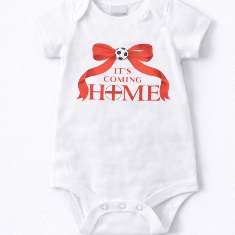 It’s coming home baby vests and baby grows/rompers. Support this years 2026 World Cup