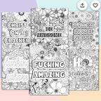 Adult humour sweary colouring book