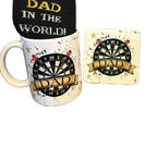 Father's Day Gift Set Including Mug Coaster and Socks for Fuzzy Dads Men's Socks Perfect Gifts for Dads