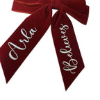 Personalised red hair clip perfect for around Christmas time to wear