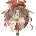 Giant fillable Easter themed plastic lollipop in pink or blue-not filled Gift, organiser. Easter, birthday or valentines gift