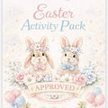 Easter Activity Pack for Children with Adorable Bunny Design and Floral Accents Approved - 17 pages activity pack