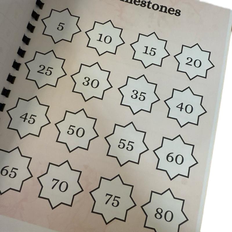 weight loss planner/journal with 15 different pages included to keep you on track