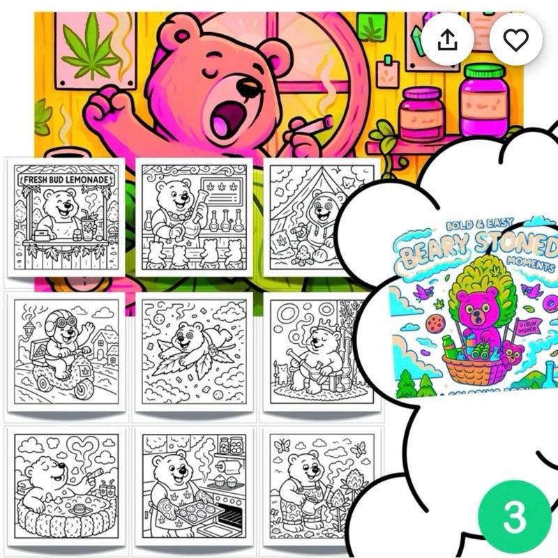 Funny adult stoner colouring books 4 to choose from