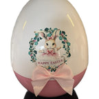 Personalised Blue or pink bunny themed jumbo 16 inch egg to fill with gifts (egg comes empty)