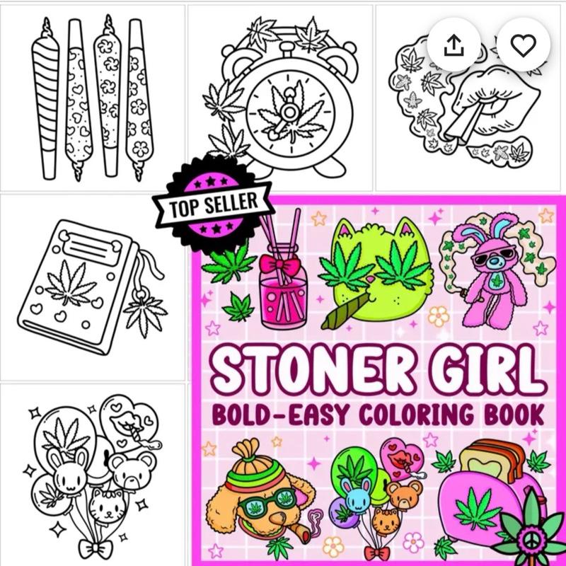Funny adult stoner colouring books 4 to choose from
