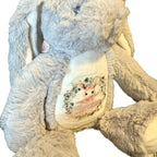 Soft Plush Bunny Personalised with Name and Bunny Picture Added to Stomach Perfect First Easter Gift for Kids