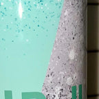 Green and silver 20oz personalised tumbler with lid and straw for hot and cold drinks