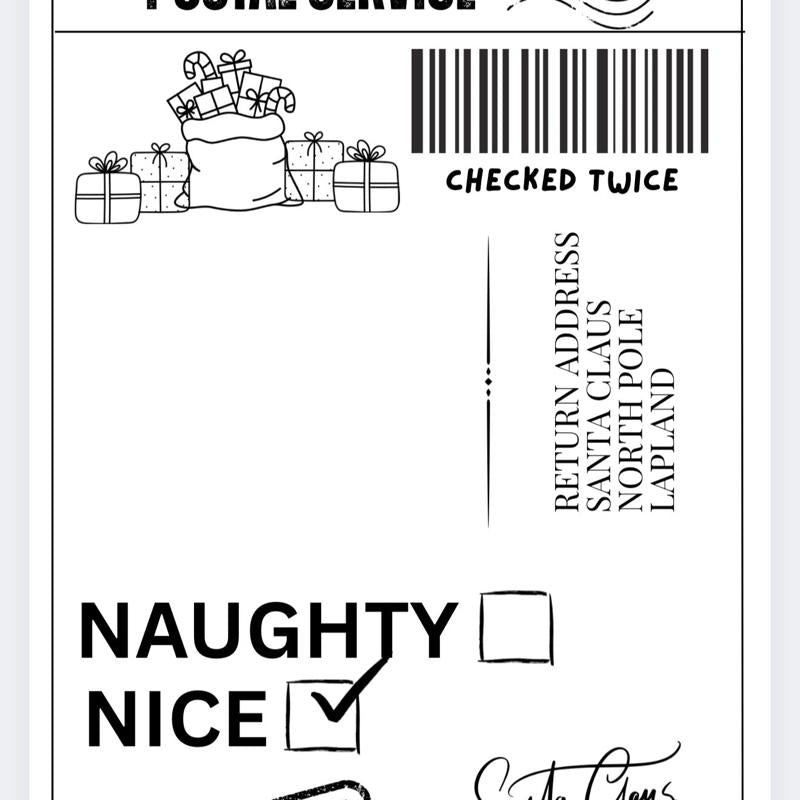North Pole Postal Service Stickers for Gifts as Santa Tags Personalized with Name and Address from Santa Claus £1.50 for 10