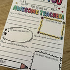 Pay what you can- Teacher print out that you can do together making it a very personal teachers  gift. End of term teachers gift. Personalised teachers gift. DIY gift for teachers. Teachers keepsake gift