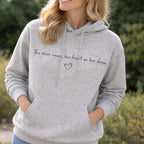 This Mum Wears Her Heart On Her Sleeve Personalised organic cotton Hoodie Perfect Mother's Day Gift For Moms