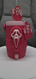 Blac or Pink Ghost Mask 3D Printed Can Cooler – 330ml