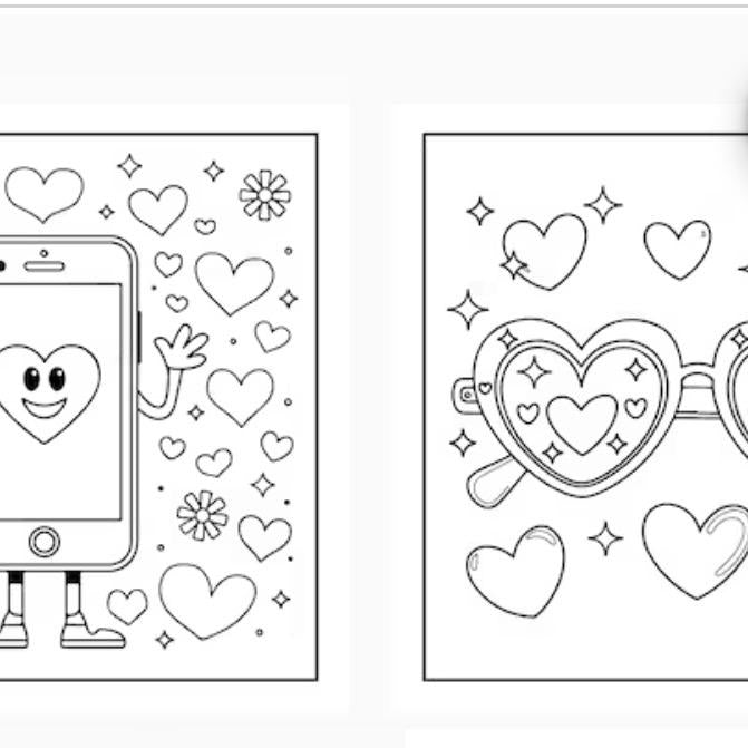 Cute and easy Cozy girl love colouring book activity pack