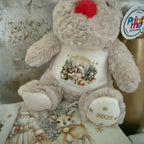 Personalised Reindeer Plush Soft Toy with Customisable Design for Festive Gifts and Collectibles