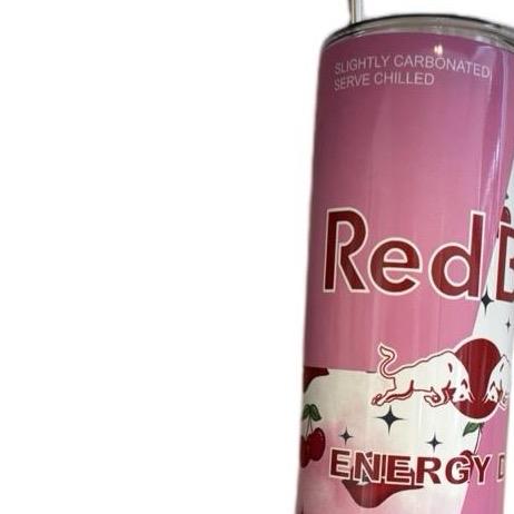 Cherry 20oz Pink and White Tumbler for Hot and Cold Drinks with Lid and Straw Ideal for On-the-Go Beverage Enthusiasts Drinkware Flasks Water Bottles