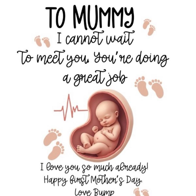 First Mother's Day Mug - To Mummy I Cannot Wait To Meet You You're Doing A Great Job Love Bump Gift