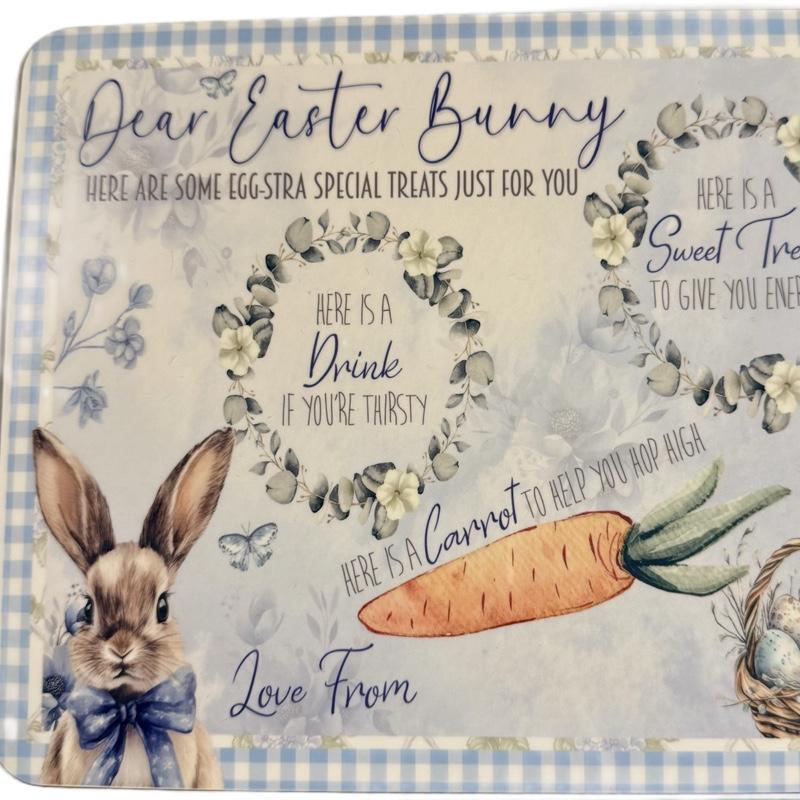 Easter rabbit board to leave out for the Easter bunny