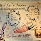 Personalised Easter treat boards to leave out for the Easter bunny. Great Easter gift gifts boys mother's day Hermione Granger