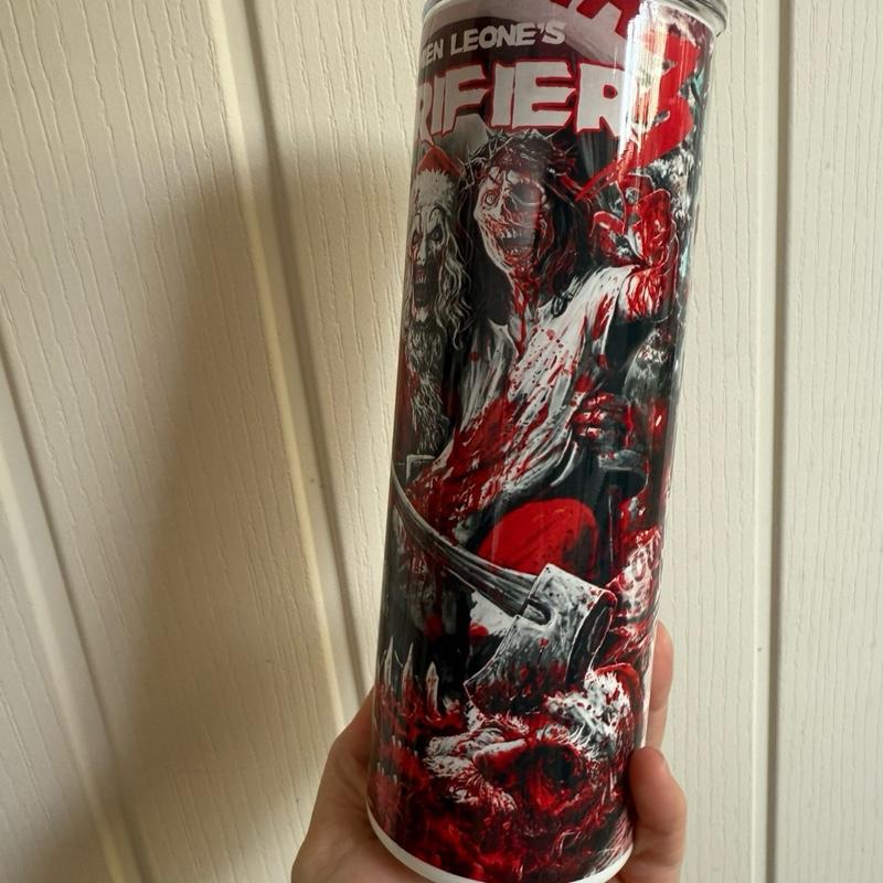 Scary Halloween 20oz hot and cold drinks tumbler with lid and straw
