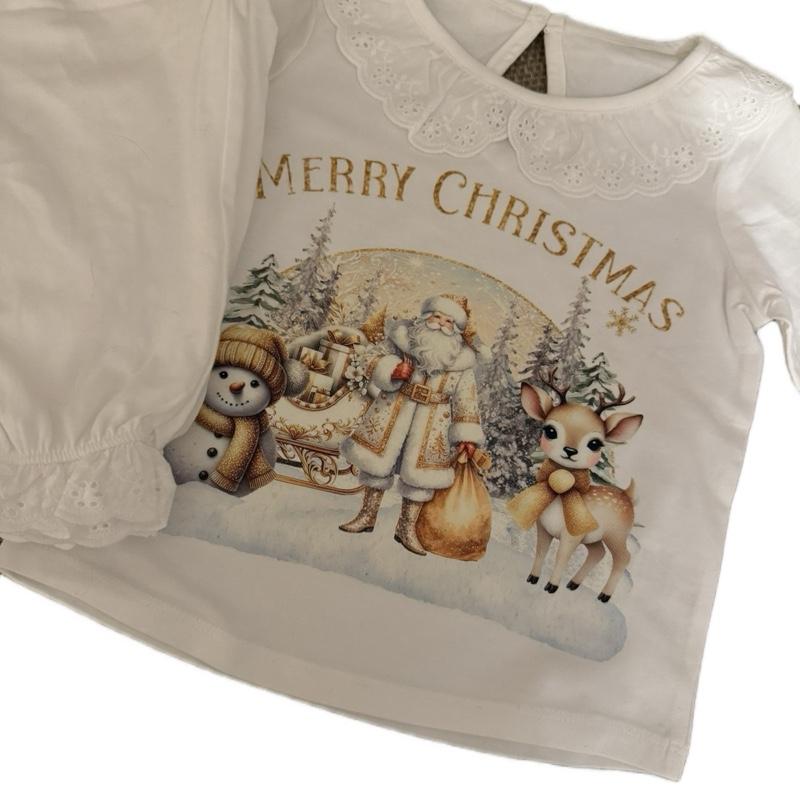 Christmas pyjamas gold and white theme can be personalised