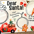 Dear Santa Christmas Eve Treat Board Ready Easy for Christmas Eve Our Favourite Cookie Design with Gingerbread Man & Reindeer