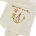 When I wake up. Cute rabbit frilly pyjamas. Personalised with name and age.