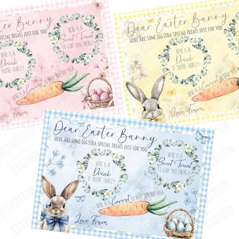Easter rabbit board to leave out for the Easter bunny