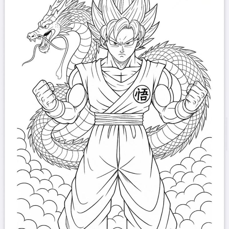 Anime 20 Page Colouring Book with Vibrant Characters and Dynamic Scenes for Creative Coloring Fun