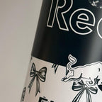 Black and white glitter effect 20oz tumbler for hot and cold drinks with lid and straw
