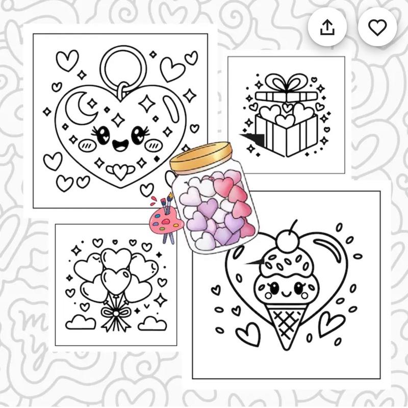 Cute and easy Cozy girl love colouring book activity pack